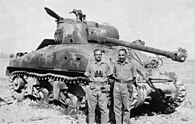 Un Sherman pakistanais capturé par les troupes indiennes