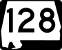 State Route 128 marker