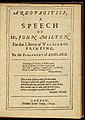 Image 1First page of John Milton's 1644 edition of Areopagitica (from Freedom of the press)