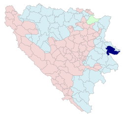 Lokasi Srebrenica dalam Republika Srpska