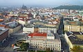 Centro da cidade com o antigo castelo real de Špilberk