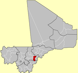 Location of the Cercle of San in Mali