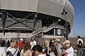 Fans auf dem Weg in das Stadion