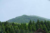 浜田市折居から見た大麻山(2009年8月22日)