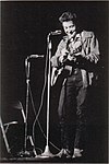 Bob Dylan performing at St. Lawrence University in New York.