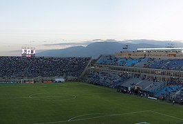 Het stadion aan de binnenkant.