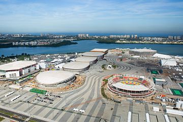 Den olympiska parken i Barra da Tijuca.