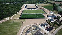 Complexe Sportif Rémy Huckel vue d'ensemble car photo prise avec un drone