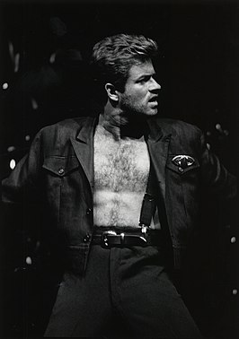 George Michael tijdens de Faith World Tour in 1988