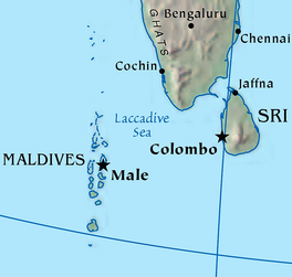 Location of Laccadive Sea