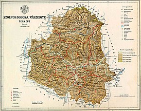 Poziția localității Comitatul Solnoc-Dăbâca (Szolnok-Doboka)