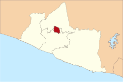 Location within Special Region of Yogyakarta