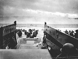 De landingen op Omaha Beach.