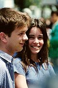 Gaël Morel et Élodie Bouchez lors de la présentation du film Les Roseaux sauvages à la section Un certain regard du festival de Cannes 1994.