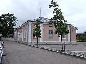 The house Simberg was born in, called Purse of the Lord (Herran Kukkaro) next to St. Mary's Church, Hamina.