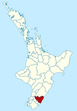 Masterton district within the North Island