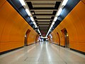 Long passageway between two platforms