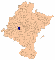 Localização do município de Cirauqui em Navarra