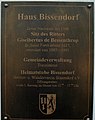 Inschrifttafel am Haus Bissendorf