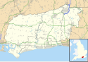 Location map of West Sussex.