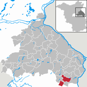 Poziția Zeschdorf pe harta districtului Märkisch-Oderland