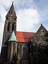 Christuskirche, Ansicht mit Turm von der Knapper Straße