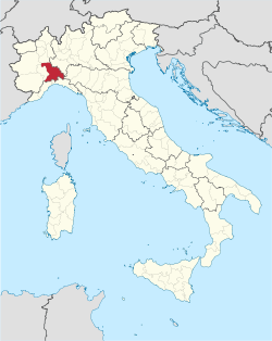 Alesandrijas provinces atrašanās vieta Itālijā