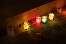 Candles left on the steps of the Supreme Court following the death of Ruth Bader Ginsburg.