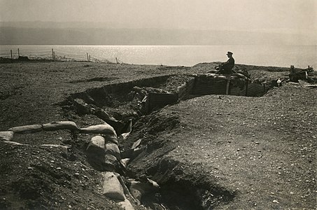 Ottoman/Turkish trenches on the shores of the Dead Sea, 1917