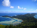 Vue sur Mangareva depuis le mont Mokoto.