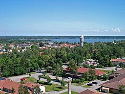 Vy mot centrala Östhammar och fjärden