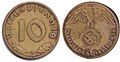 10 Rpf, 1938 (Aluminium-Bronze-Legierung)