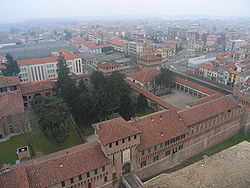 View o Galliate wi the castle.