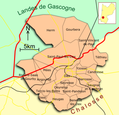 Carte du Grand Dax