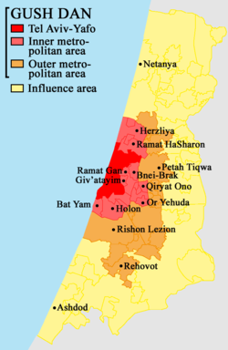 Gush Dan - Localizzazione