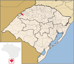 Localização de São Nicolau no Rio Grande do Sul