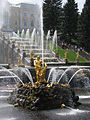 Samson and the Lion fountain in Peterhof