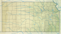 Location of Milford Lake in Kansas, USA.