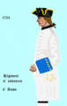 Uniform des Rég Anjou 1734