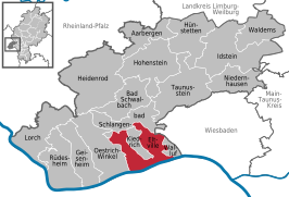 Kaart van Eltville am Rhein