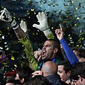 Víctor Valdés made two appearances for Manchester United.