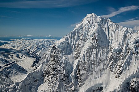 168. Mount Huntington in the central Alaska Range