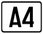 Cartouche signalétique représentant l'A4