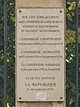 Plaque commémorant la salle du Manège.