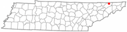 Location of Church Hill, Tennessee