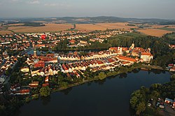 Panorama Telča iz zraka