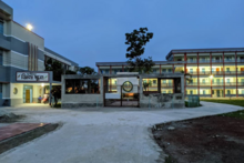 Front view of kushtia Zilla School, at evening