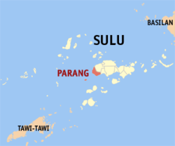 Map of Sulu with Parang highlighted