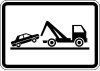 T18.1 Plate indicating that unattended vehicle will be towed-away at the expense of the vehicle owner