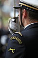 A member of the Commandos Marine during a ceremony.